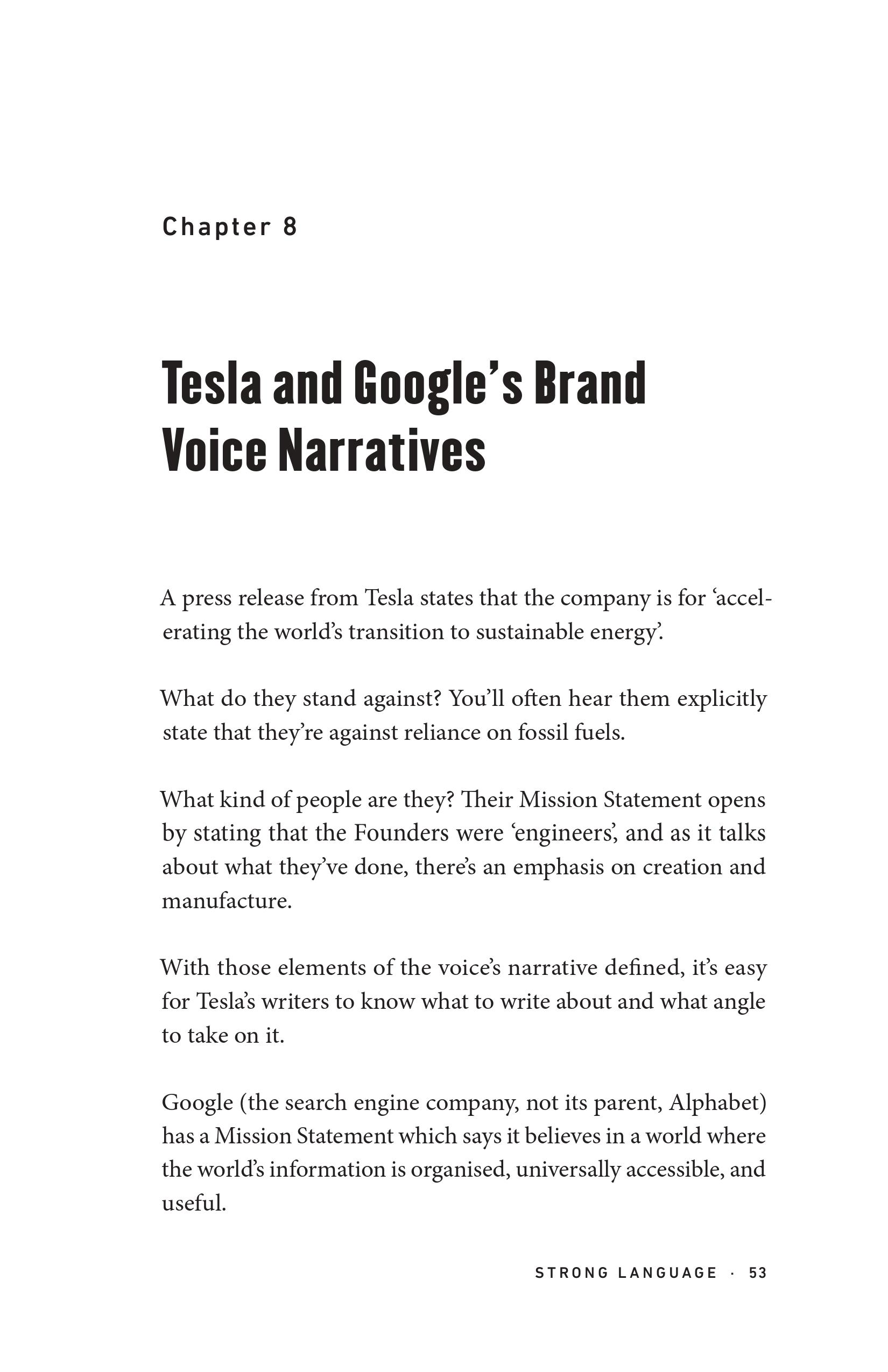 Chapter 8: “Tesla and Google’s brand...